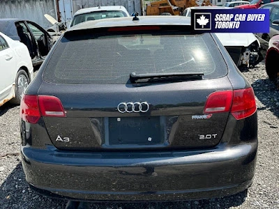 scrap car removal North York Dark grey Audi A3 2.0T scrap car removal in North York, Toronto